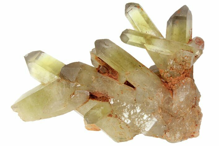 Smoky, Yellow Quartz Crystal Cluster (Heat Treated) - Madagascar #174641